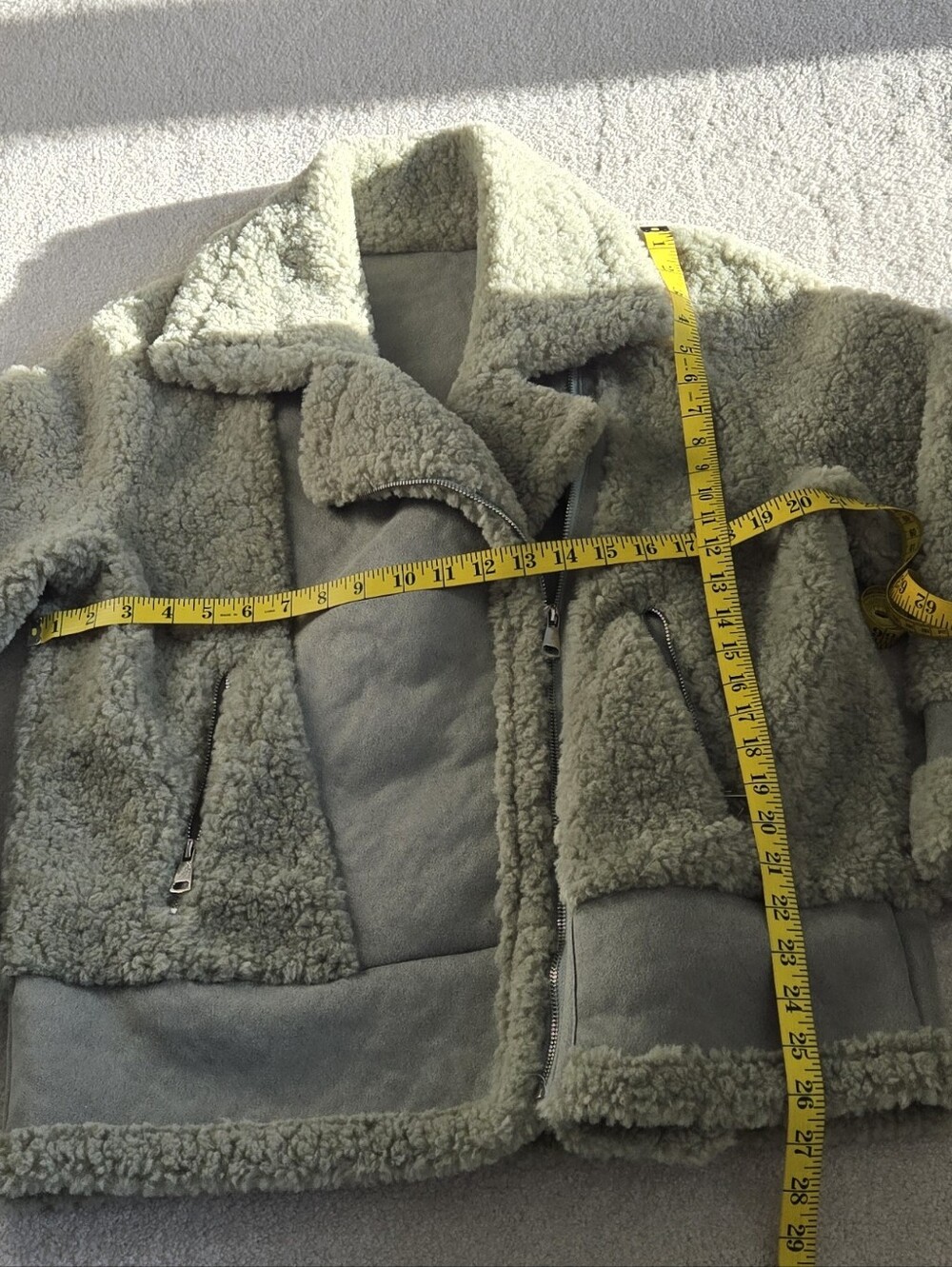Faux Shearling Jacket Med - Picture 7 of 8